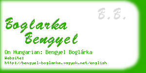 boglarka bengyel business card